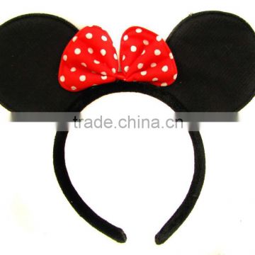 Wholesale Three Colors Hair Accessories Mickey Mouse Ear Minnie Mouse Headband H-1505