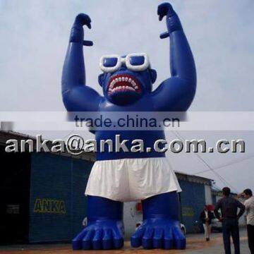 Banner Holding Big Inflatable Cartoon Shape Gorilla Model photo-5