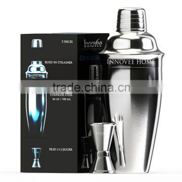 Personalised Premium Home Bar Stainless Steel Spiral Line Cocktail Shaker photo-5