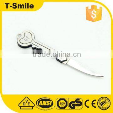 Gift foldable metal engraved key type knife