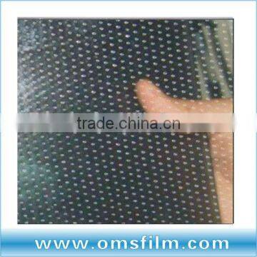 Bopp holographic film with perforations for packing