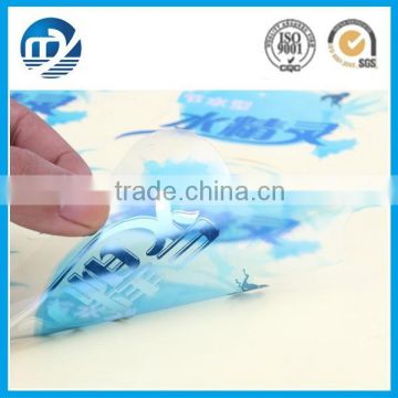 Transparent glass pvc sticker with custom logo printing