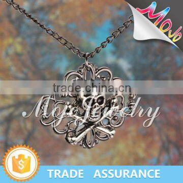 Punk Style Zinc Alloy Huge Head Skeleton Pendant Necklace photo-4