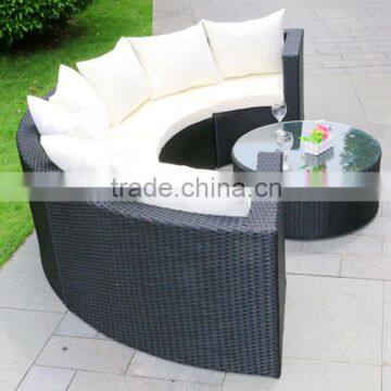Patio Round Semic Circle Garden Wicker Sofa Quality Choice photo-6