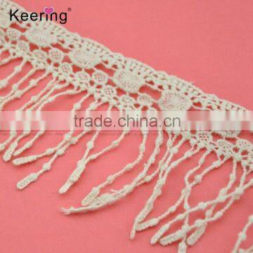 100% cotton 9cm wholesale fringe lace for garment decoration WLC-325