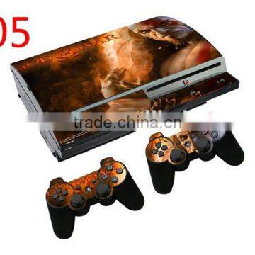 God of War Decal Skin Sticker For PS3 fat Console+2Pcs Stickers For PS3 Controller