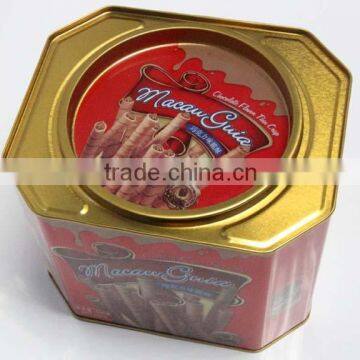  China/ express/ 2014new export/health/Solid/Clamshell Cookies/biscuit tin boxes/cans/pots for gum/mints/candy/Cookies