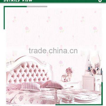 2016 new foaming non woven wallpaper, pastoral floral wall mural for household , mould-proof wall covering contractor