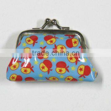 metal closure PVC coin purse, PVC pouch