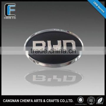 Famous car logo and their name 3D self-adheisve ABS plastic chrome plated car wheel cap