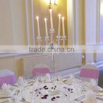 5arms wedding decorative crystal candelabra