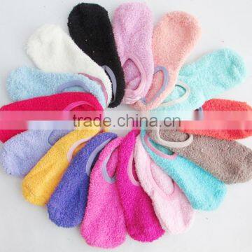 coloeful cottom towel socks/ Wholesale Anti Slip Slippers Ladies Winter Foot Warmer pure Cotton Drag/warm indoor slipper socks
