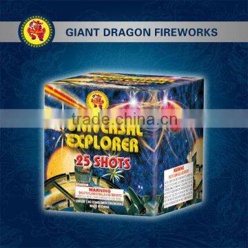 Universal explorer chinese firework 25 shots cakes fuse fireworks