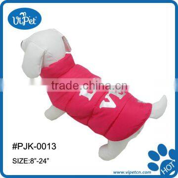 100% Polyester Fall/Winter Jacket pet dog clothing with LOVE pattern