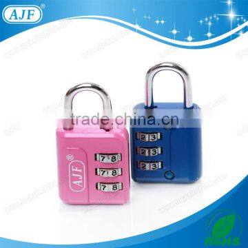 AJF High quality 3 digits metal travel number code combination bag lock padlock                        
                                                Quality Choice