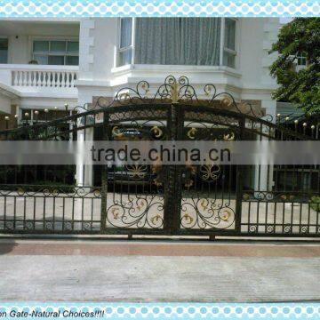 Industrial wrought iron garden gate