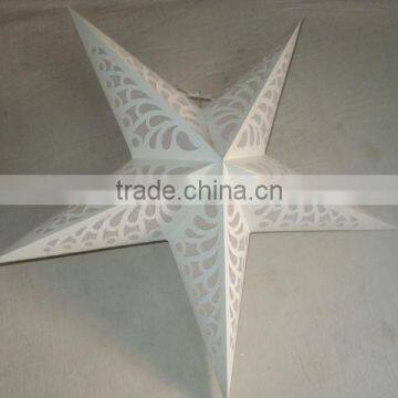 white cutwork paper stars lanterns new