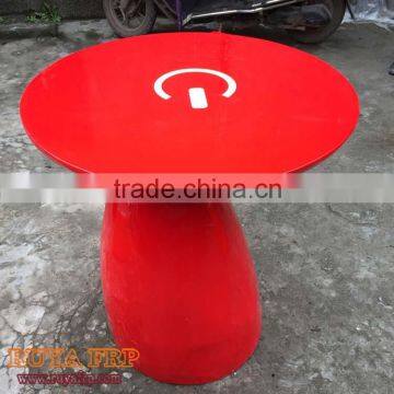 Outdoor table garden tea table fiberglass coffee tables office reception desk keyboard mushroom design