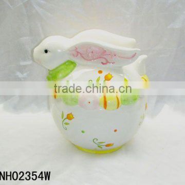 Easter rabbit ceramic candy jars and containers