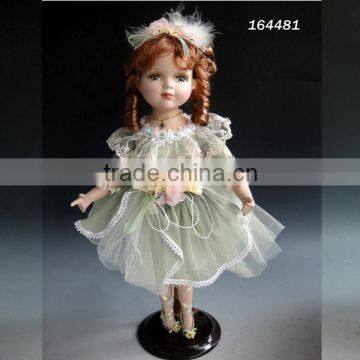 Beautiful cute girl model porcelain doll 16 inch collectible porcelain doll