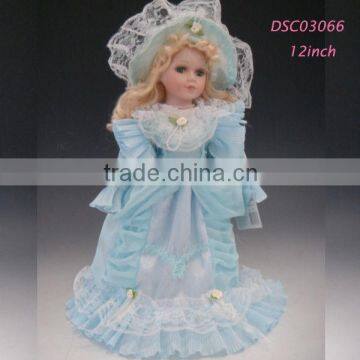 12 inch Lifelike Porcelain Umbrella Dolls Fairy Porcelain Wholesale Doll