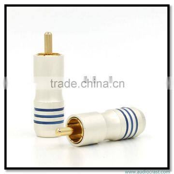 OEM Copper 24K Gold Plated RCA Connector Audiophile Plug Solder