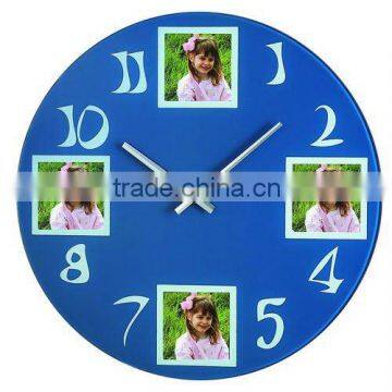 Glass wall clock