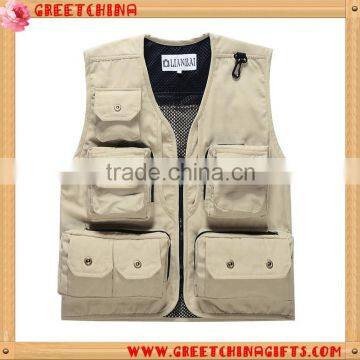 Custom Accepted Outdoor Men Camping Hunting Multi Pocket Travel Fishing Vest                        
                                                Quality Choice