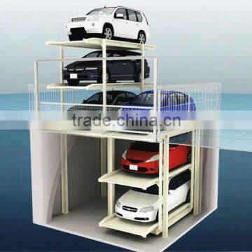 3 tier mechanical car showroom parking lift