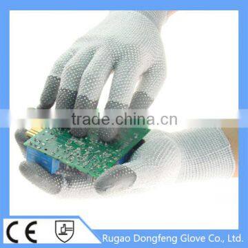 Nylon Carbon Fiber ESD PVC Dotted Industrial Safety Antistatic Working Gloves