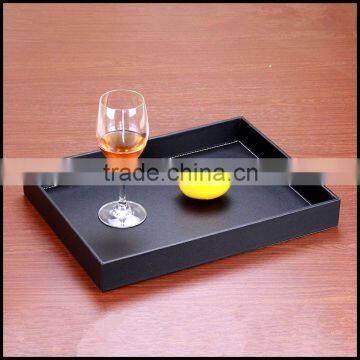 Sheng Rende high quality home office leather rectangular storage disc fruit plate beverage tray storage tray