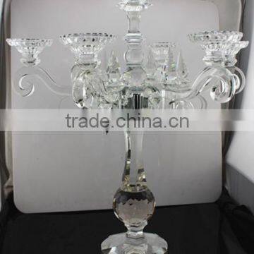 Crystal candelabra with glass holder/ wedding crystal candelabra on sale                        
                                                Quality Choice