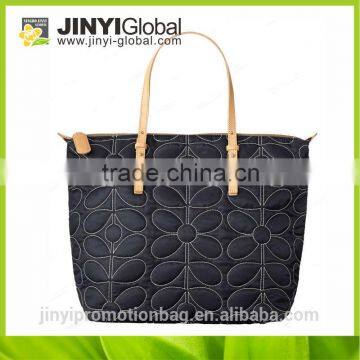 2014 New design embroided shoulder bags cheap ladies big handbag