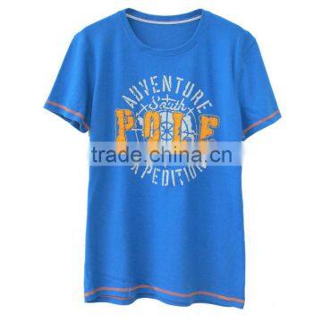 100% Cotton blue man t-shirt with high quality
