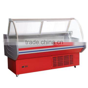 Counter Type Display Cabinet With Cambered and Liftable Glass Cover