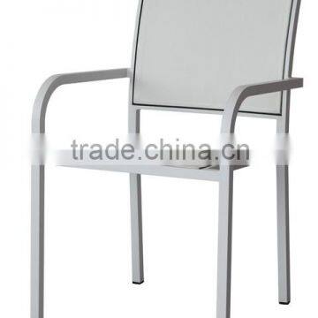 soft sling white color outdoor dining chair