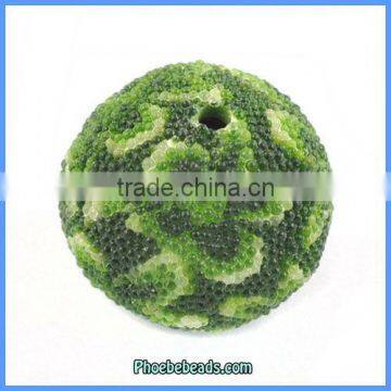 Wholesale New Arrival Indonesia Style Resin Round Green Beads PCB-M100564