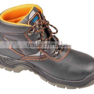 Anti-Puncture Slip Top Smooth Leather Toe Cap Safety Shoes photo-3