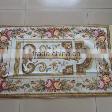 Stock prayer rug!High quality artificial silk embroidery prayer rug