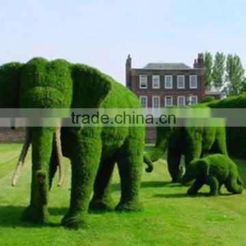 Grass elephant sculpture topiary sculpture gardens sculptured art