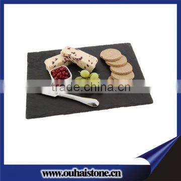 2016 hot sale laser slate plate/slate plate with laser engraved logo/natural black slate dinner plate