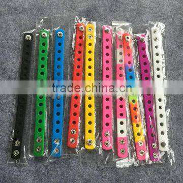 PVC Silicone Bracelet With Mental (without charms) For Kids promotional Party Gifts