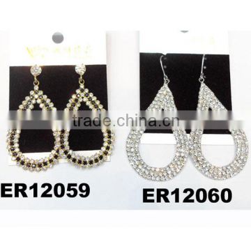 ladies fancy rhinestone tear drop earrings