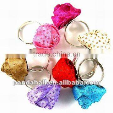 Fashion Alloy Flower Finger Jewelry Rings(RJEW-R038)