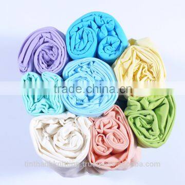 95% Cotton -5 % Spandex Single Knitted Fabric- Yellow photo-3