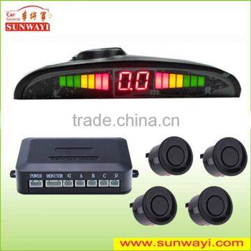 LED ultrasonic distance sensor blind spot assist system