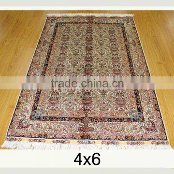 4x6ft china quality silk hand made persian rug