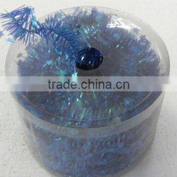 HOT SALE! 7 Yards Shiny Blue Mini Star Christmas Tinsel Garland for Gift Wrapping Decorations