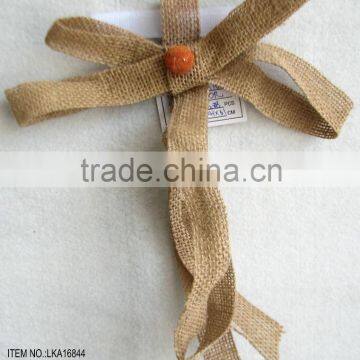 Handmade Artificial Flowers Burlap Butterfly Christmas Decorations Ornament photo-4