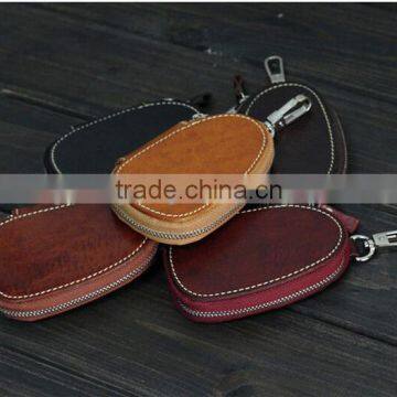 Cowhide Leather Circular Pocket,Key Case